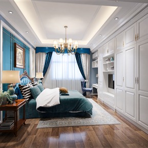 美式 卧室 主卧室