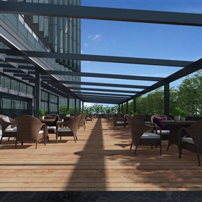 现代 咖啡厅 遮阳雨棚