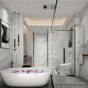 现代 卫生间 别墅卫生间