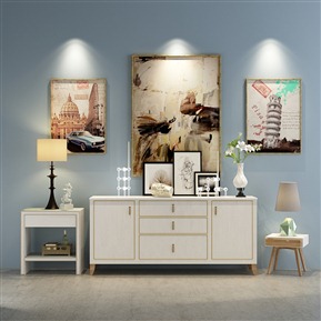 北欧 电视柜 边柜组合