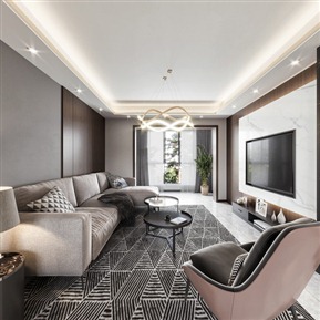 现代 客餐厅 客厅餐厅