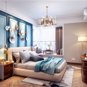 后现代 卧室 简约主卧室