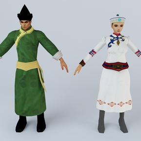 民族风 游戏角色 鄂温克族服装