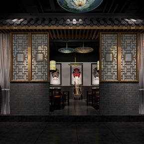 新中式 火锅店 二楼 餐厅