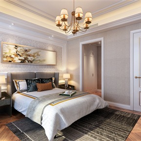 简欧 卧室 主卧室
