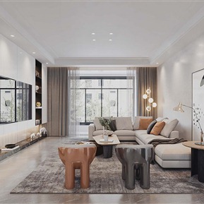 现代 客餐厅 简约客厅餐厅