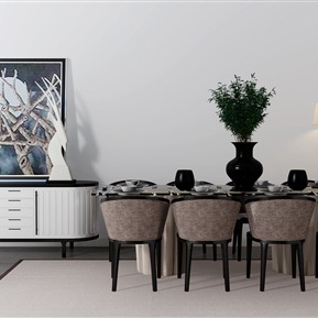 现代 餐桌椅组合  餐桌组合