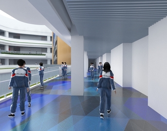 现代 走廊 学校走廊