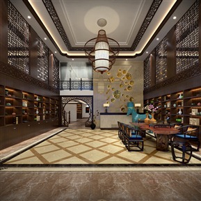 新中式 茶馆 茶楼茶桌包间