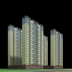 现代 商业楼 高层住宅商业