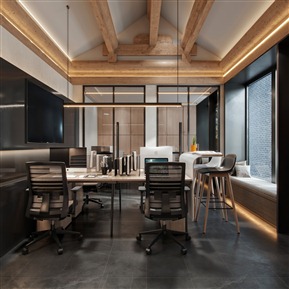 现代 公共办公区 四合院办公室