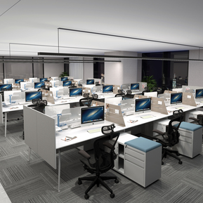 现代 公共办公区 员工区