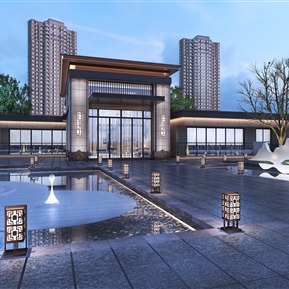 新中式 大门 小区门头