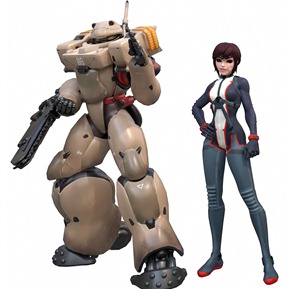 现代 机器人 游戏美女机器人