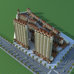 欧式 住宅区 住宅鸟瞰