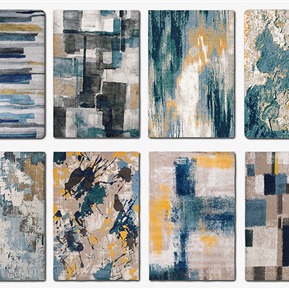 现代 方形地毯 抽象地毯