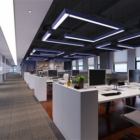 现代 公共办公区 员工敞开办公室