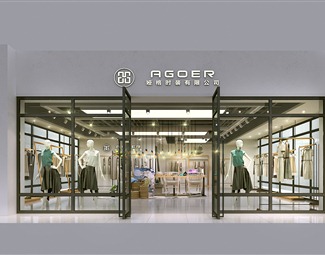 现代 服装店 服装