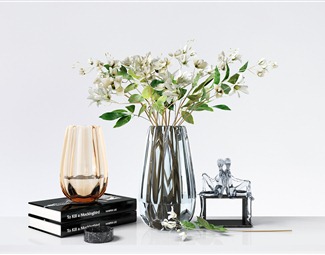 现代台面玻璃花瓶装饰