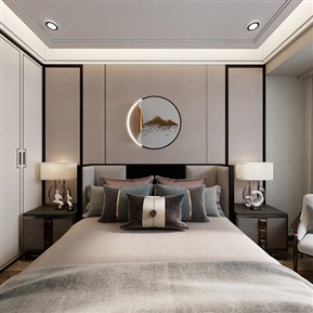 新中式 卧室 主卧白桦林溪