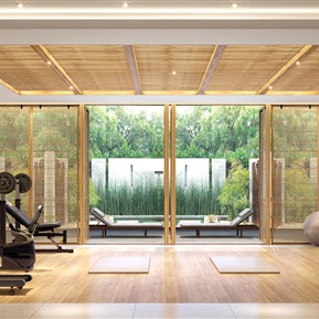 现代 健身房 别墅健身房