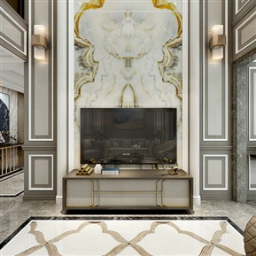 简欧 复式客厅 客厅全景