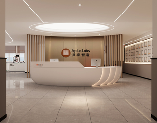 现代 展厅 展示区加走廊