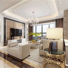 轻奢 客厅 客餐厅