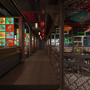 新中式 餐厅 火锅店餐饮