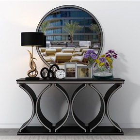 后现代 边柜 装饰柜边柜装饰品组合