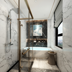 现代 卫生间 卫生间淋浴间