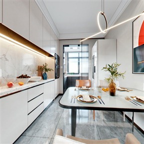 现代 客餐厅 客餐厅全景