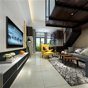 现代 客餐厅 精装复式