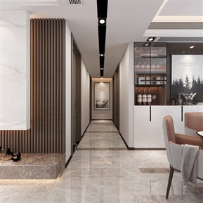 现代 客餐厅 全景