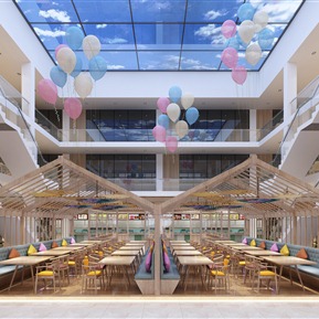 现代 食堂 学校食堂