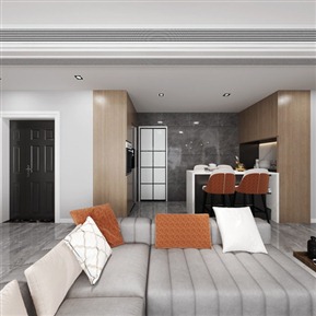 现代 客餐厅 全景