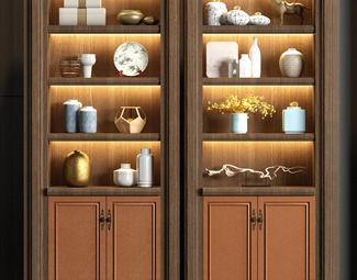 新中式实木装饰柜子