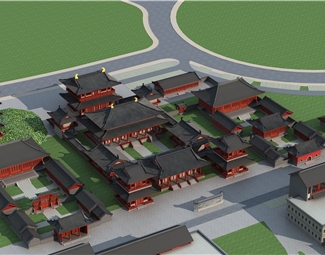 中式唐风古建筑