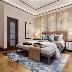 新中式 卧室 主卧 儿童房