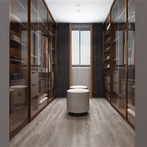 现代 衣帽间 客厅 餐厅 主卧