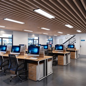 现代 公共办公区 前台敞开式办公区