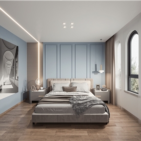 现代 卧室 主卧室