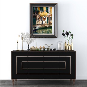 现代 玄关柜 装饰柜 边柜 装饰品 装饰画组合