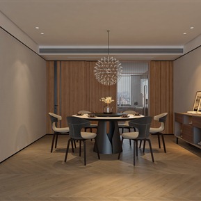 现代 餐厅 客餐厅样板房