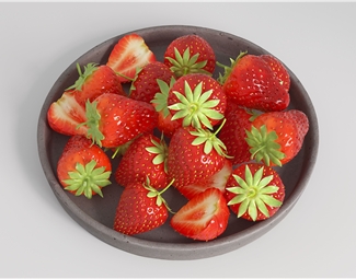 现代 果盘 草莓 水果 盘子