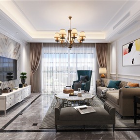 美式 客厅 客厅餐厅