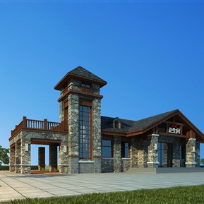 现代 公厕 旅游区公共卫生间