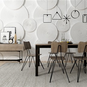 工业LOFT 餐桌椅组合 餐桌装饰柜装饰品吊灯组合