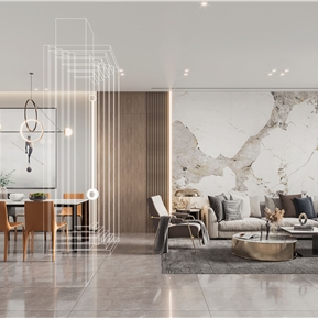 现代 客餐厅 客厅餐厅