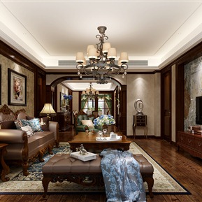 美式 客厅 客餐厅